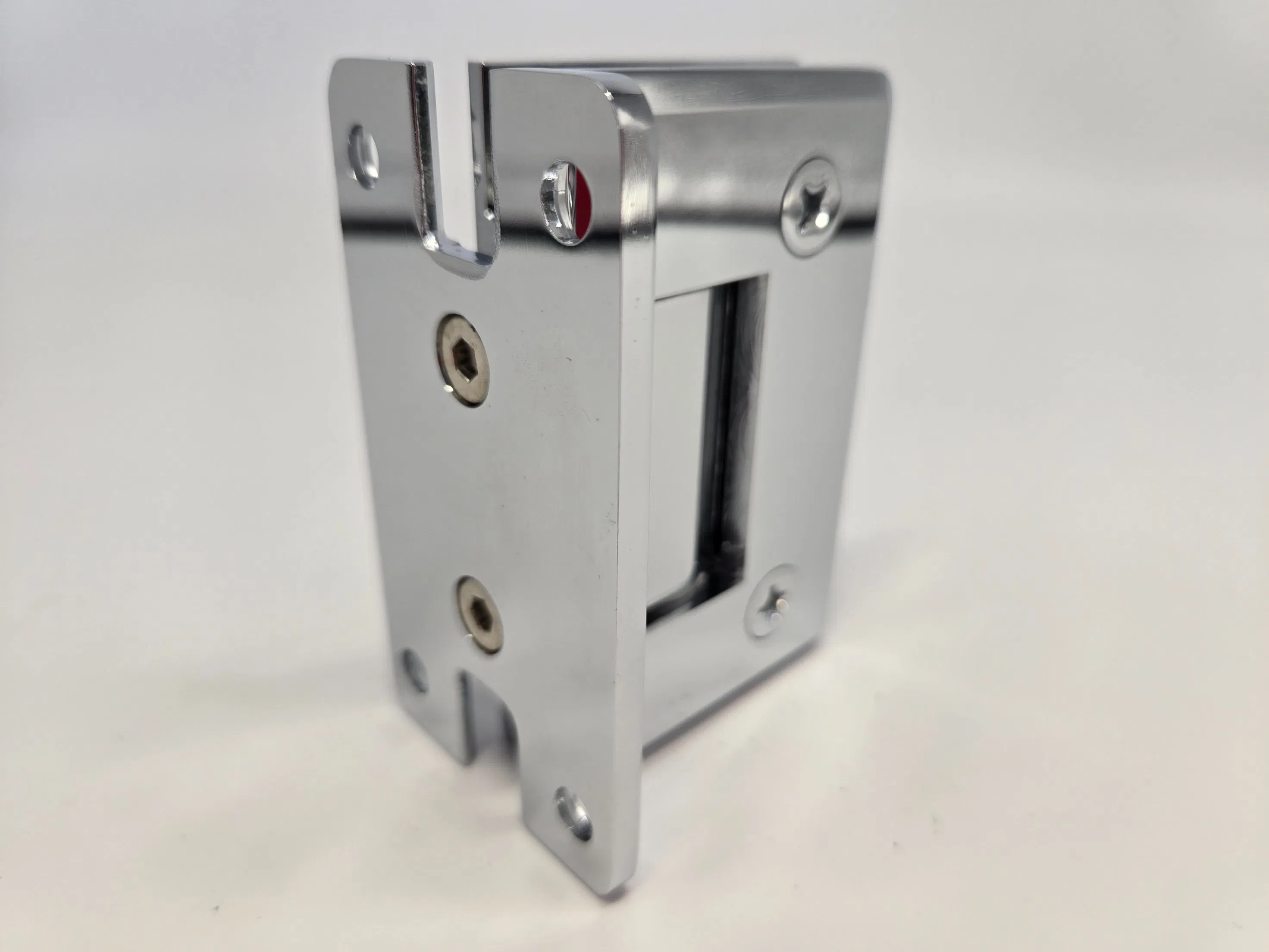 Beveled Standard Solid 90 Degree Wall to Glass Shower Door Hinge