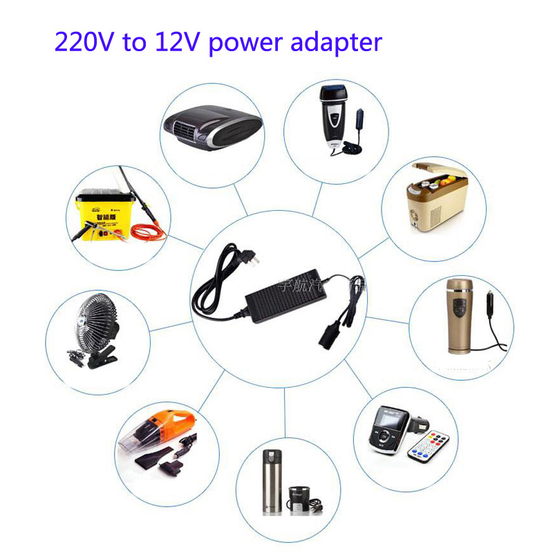 220V to 12V 5A 6A 8A 10A 12A Car Adapter for Smartphone or Laptop or Digital Products
