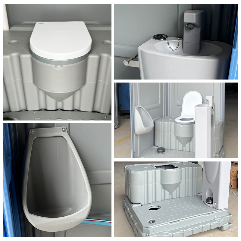 HDPE Portable Toilet with Sink Mobile Chemical Restroom for Camping and Festivals