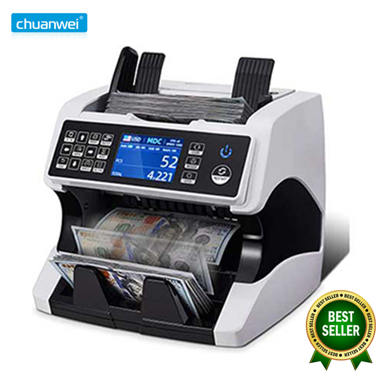Bill Counter Mix Value Bill Counter Sorter Cashing Counting Sn Printing Machine Cashing Counting Financial Equipment