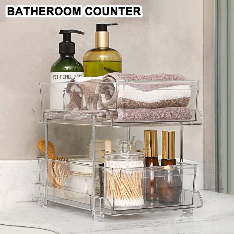 Выдвижной органайзер под раковину, 2 яруса