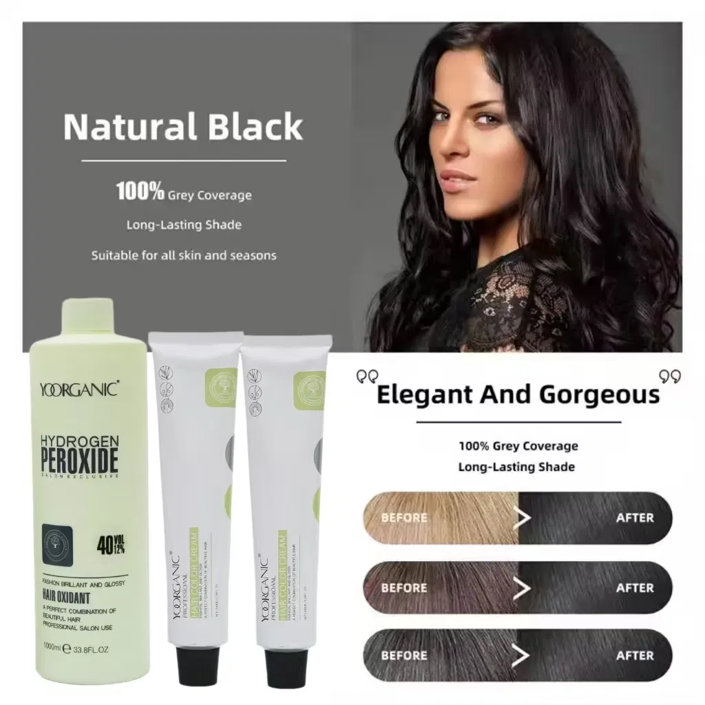 Private Label Hair Salon Products Low Ammonia Street Style Brilliant Colour Permanent Hair Dye Cream Organic Hair Color
