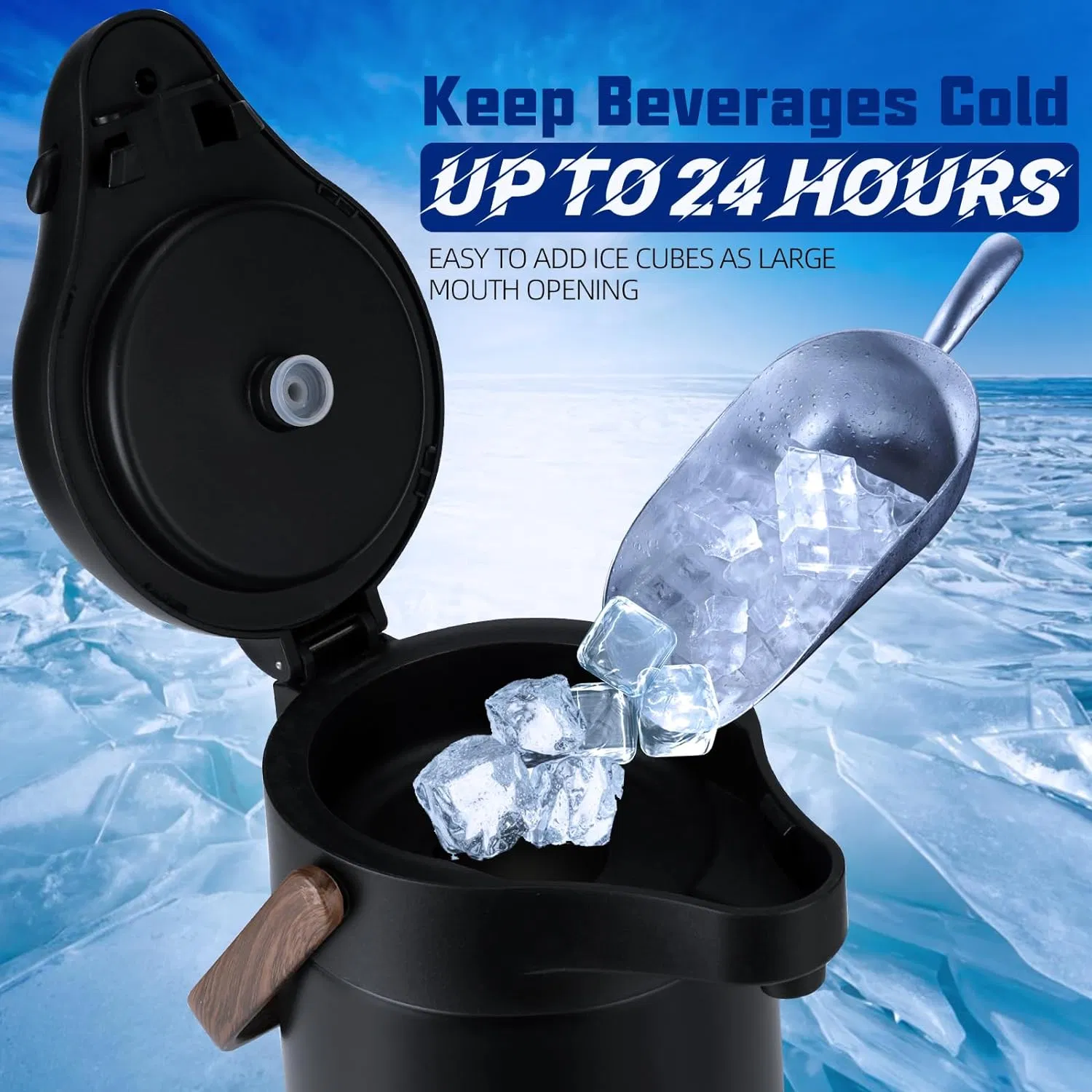 Amazon Thermal Coffee Dispenser Termos Air Panas Thermos with Pump Airpot Beverage Insulated Garrafa Termica Carafe Vaso Copo Termico