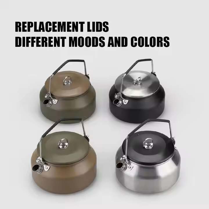 1.6L Ultralight Aluminum Tea Kettle Teapot Portable Coffee Pot for Outdoor Camping