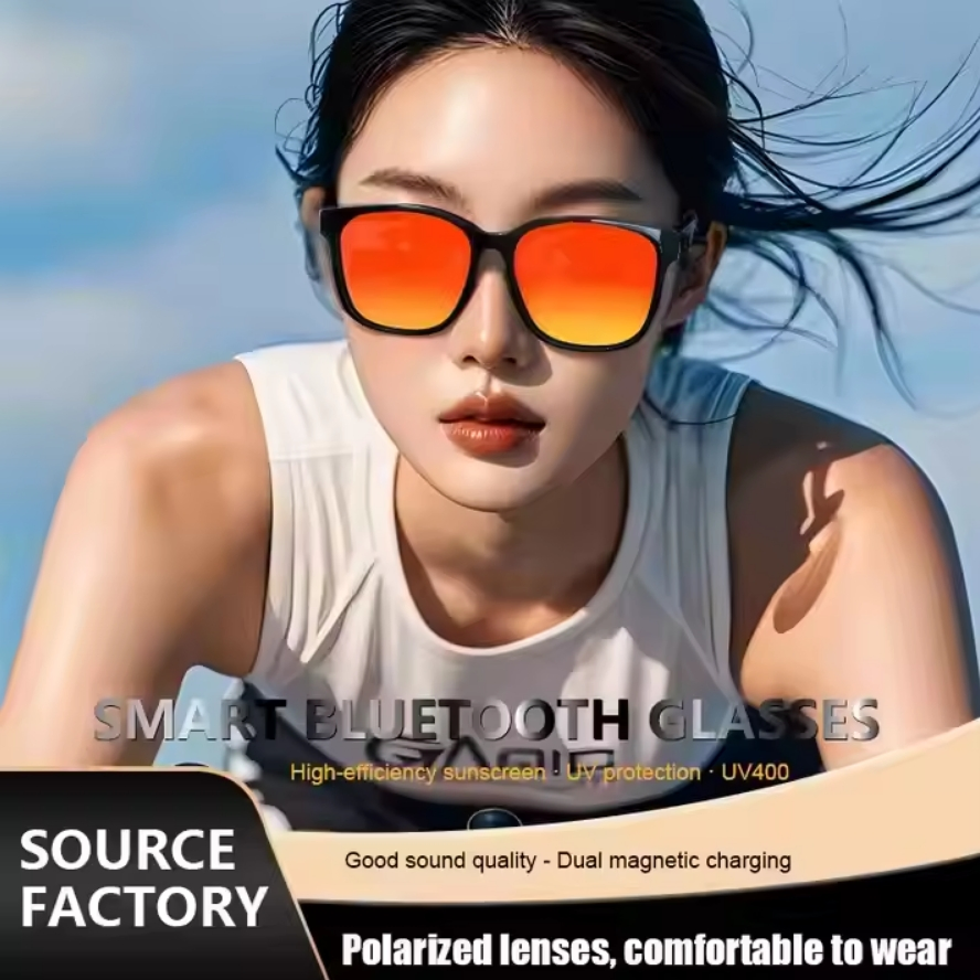 GS08 Anti-Blue Light Glasses UV Headset Music Calling Bt Smart Sunglasses