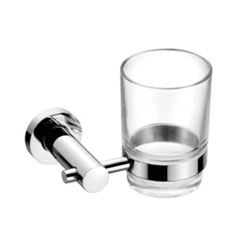 Stainless Steel 304 Cup Holder Toothbrush Holder Single Tumbler Holder with Glass Cup