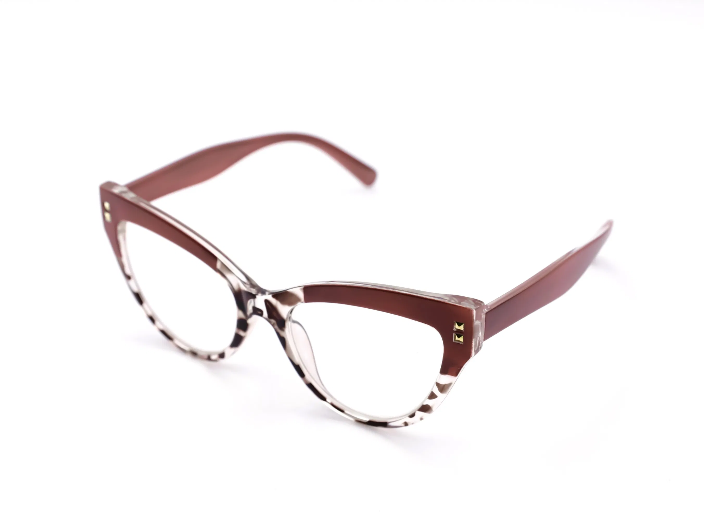 New Anti-Blue Light Reading Glasses for Women Retro Multi-Color Cat-Eye Riveted Reading Glasses