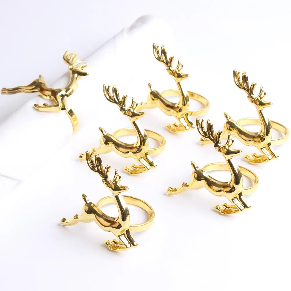 Elegant Deer-Shaped Napkin Rings for Weddings and Events