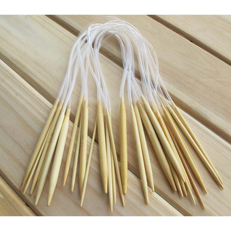 Hot Selling Knitting Needle 18 Sizes Bamboo Circular Knitting Needles DIY Craft Yarn Tool