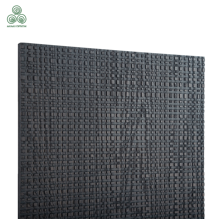 Popular Check 3D Solid Wood Panel for Exterior Ceiling Decoration Texture Panels