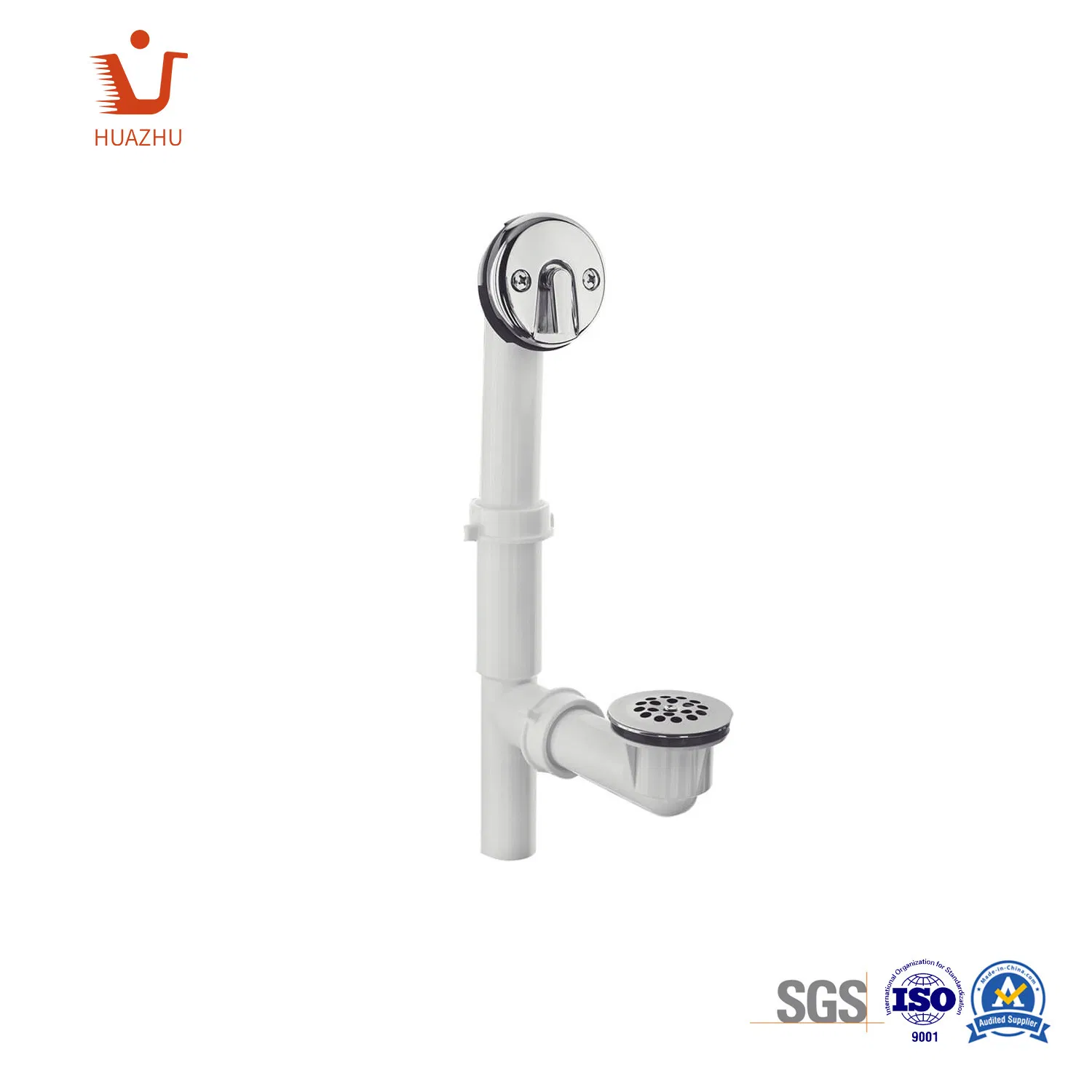 Polished Chrome Corrugated Bath Drain Kit