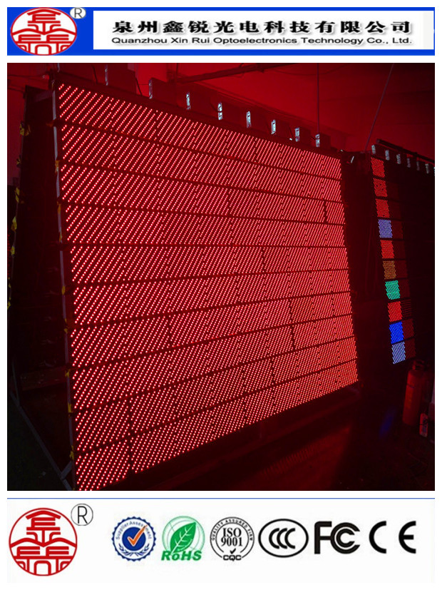 Single Color P10 Outdoor Scrolling LED Sign Display Red