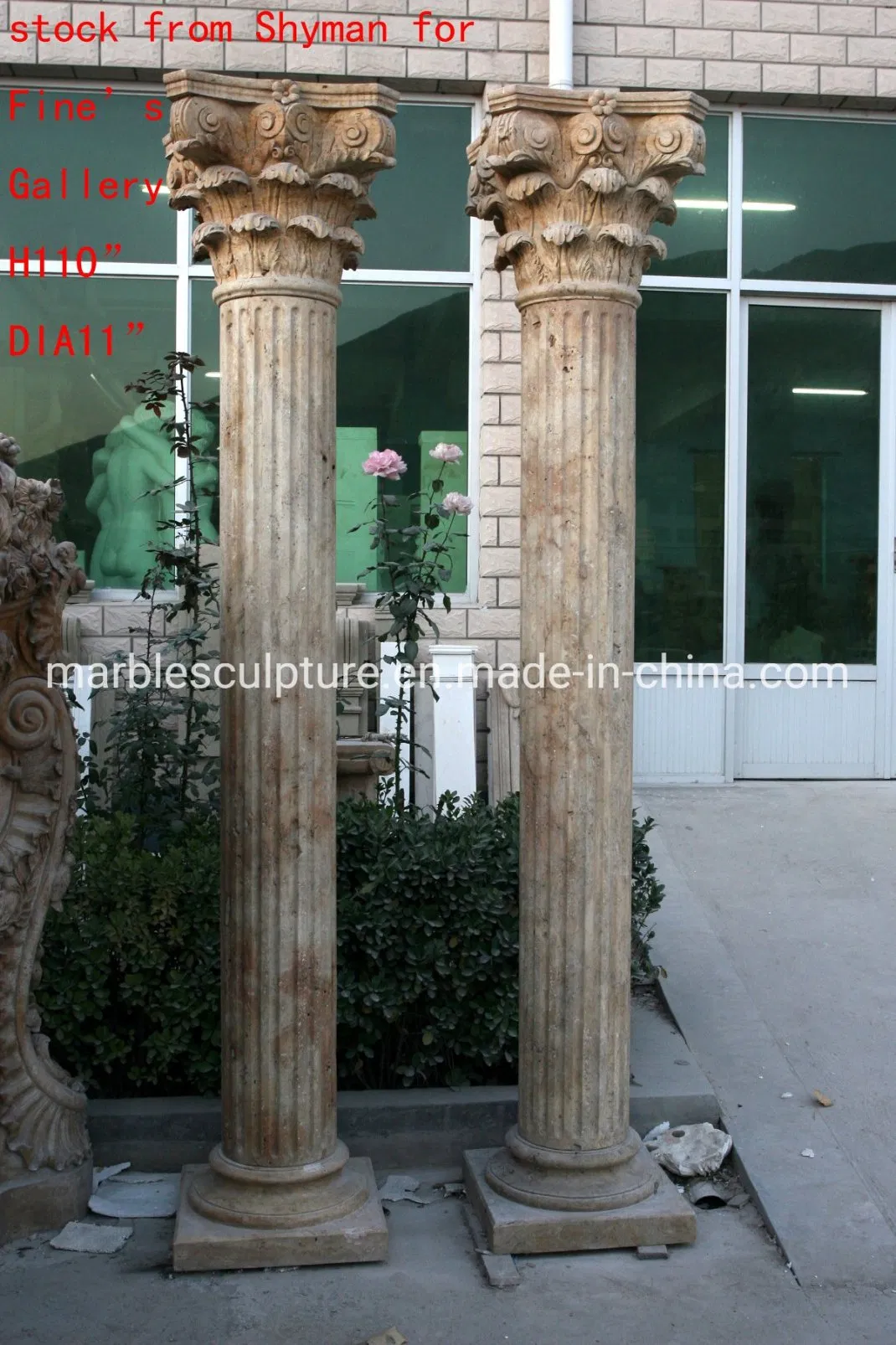 Sandstone Marble Column Stone Sculpture (SY-C021)