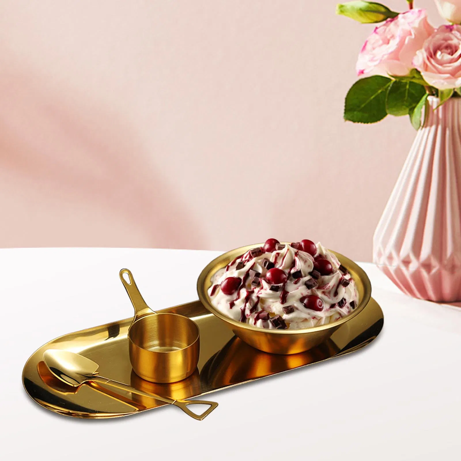 Premium Stainless Steel Mixing Bowl for Ice Cream and Salad Preparation