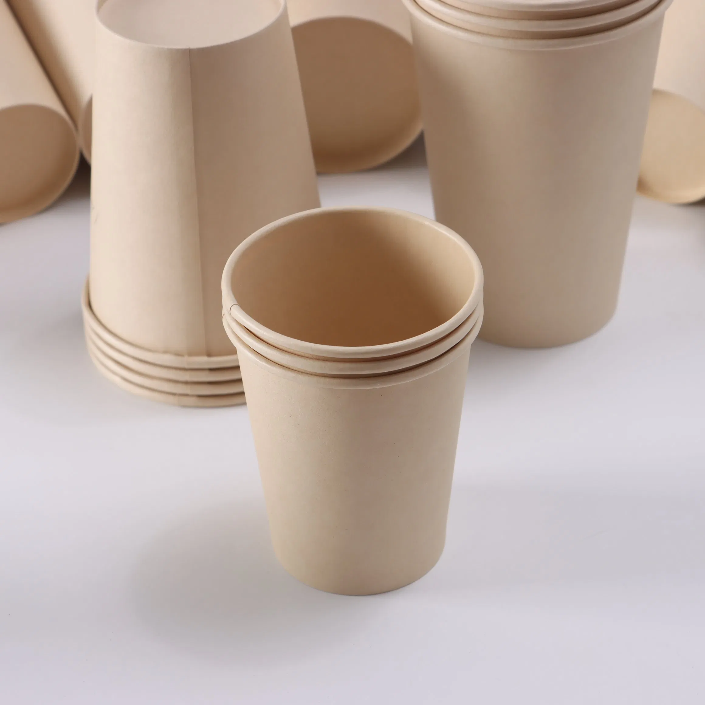 Бумажный стакан 7oz из бамбуковой пульпы, крафт