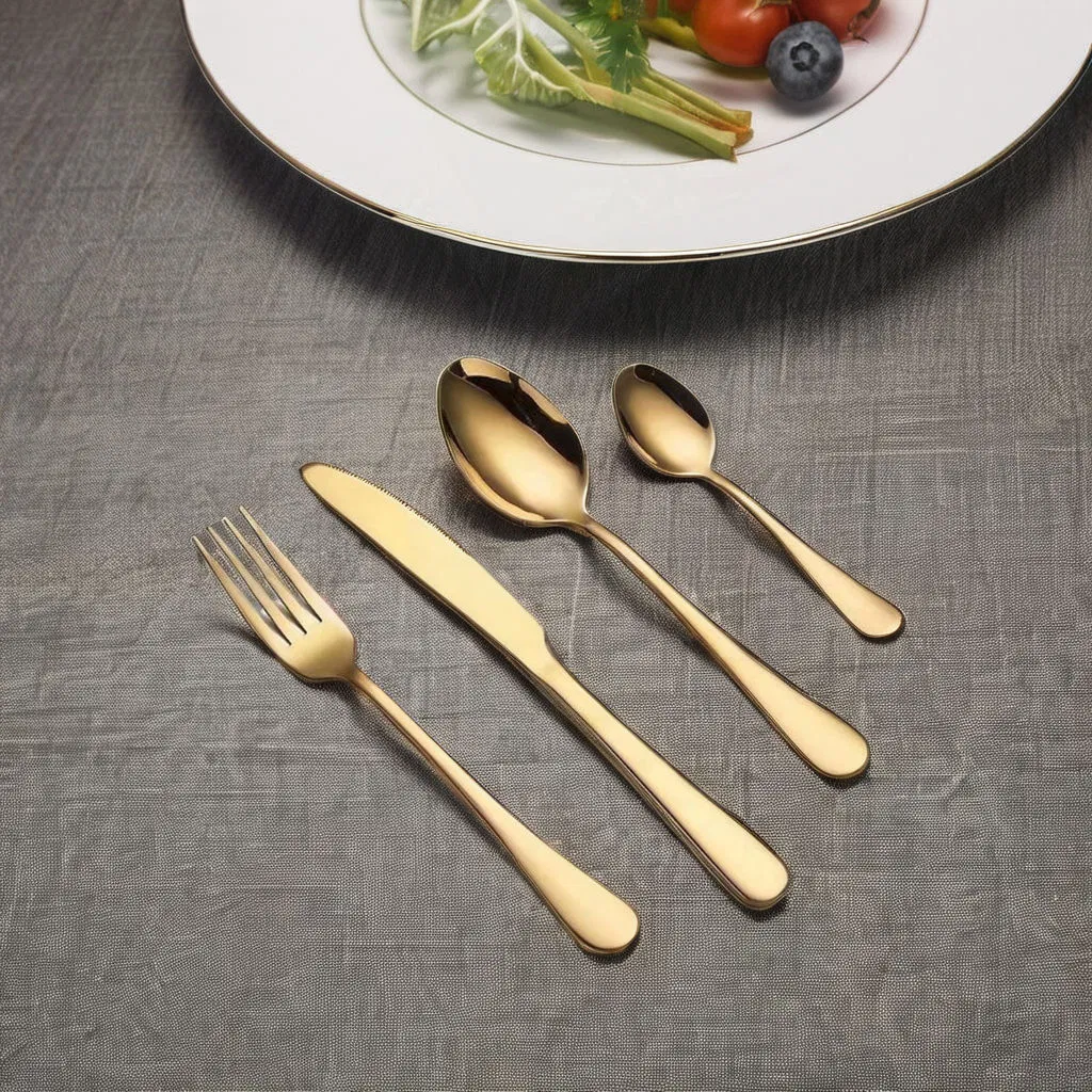 Wholesale Stainless Steel Tableware Folk and Knife Set Restaurant