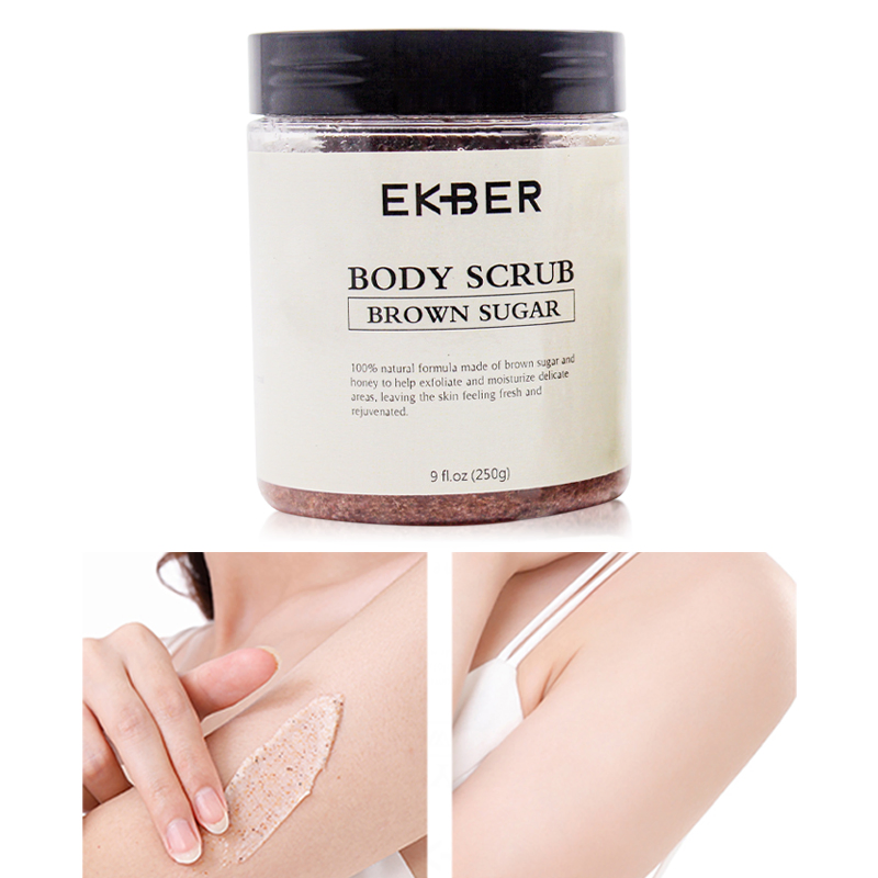 Hot Sale 100% Natural Body Scrub Cellulite Reduction Exfoliating Whipped Honey Brown Body Sugar Scrub