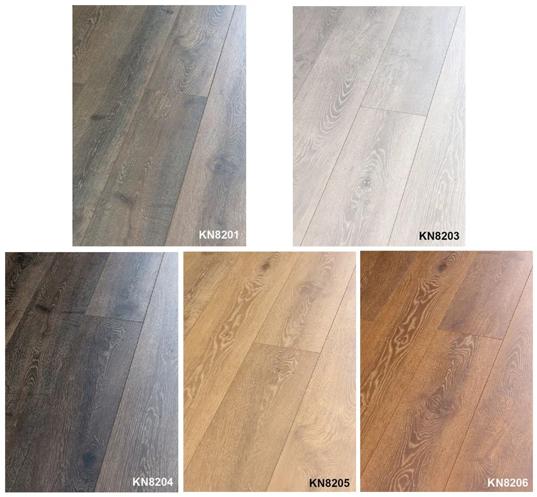 12mm HDF Oak Yellow Brown Bevel Wood Grain Laminate Flooring