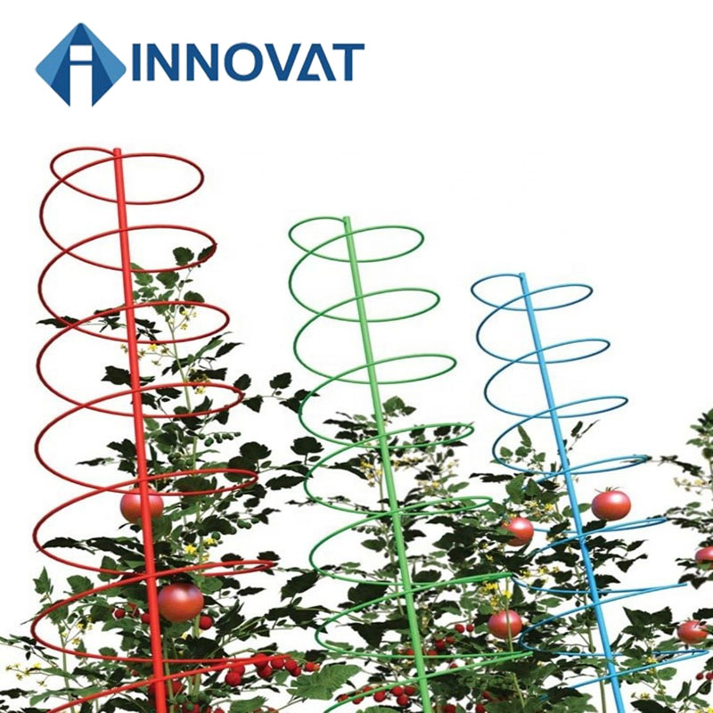 Durable Galvanized Tomato Spiral Metal Wire Plant Support