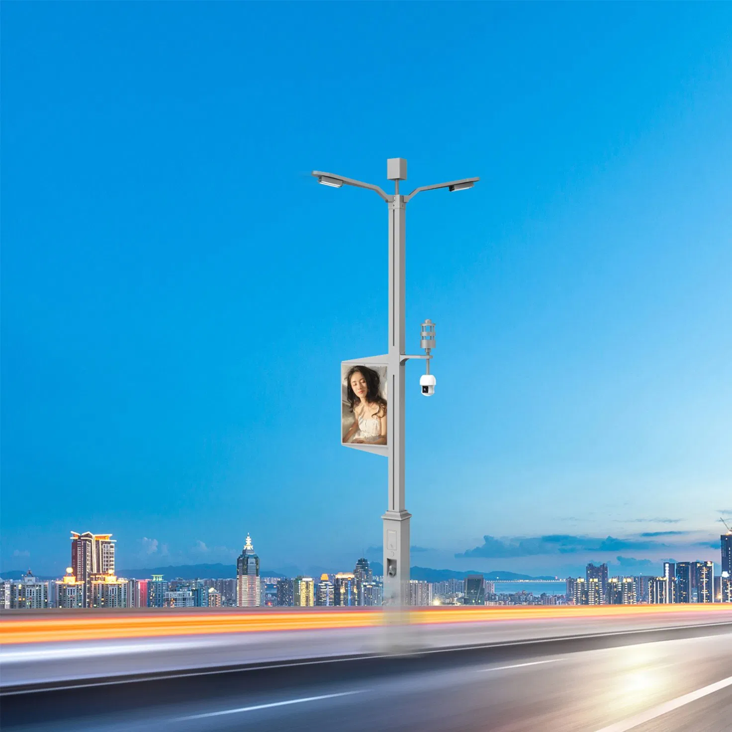 Outdoor LED Pole Display with Full Color Smart Technology