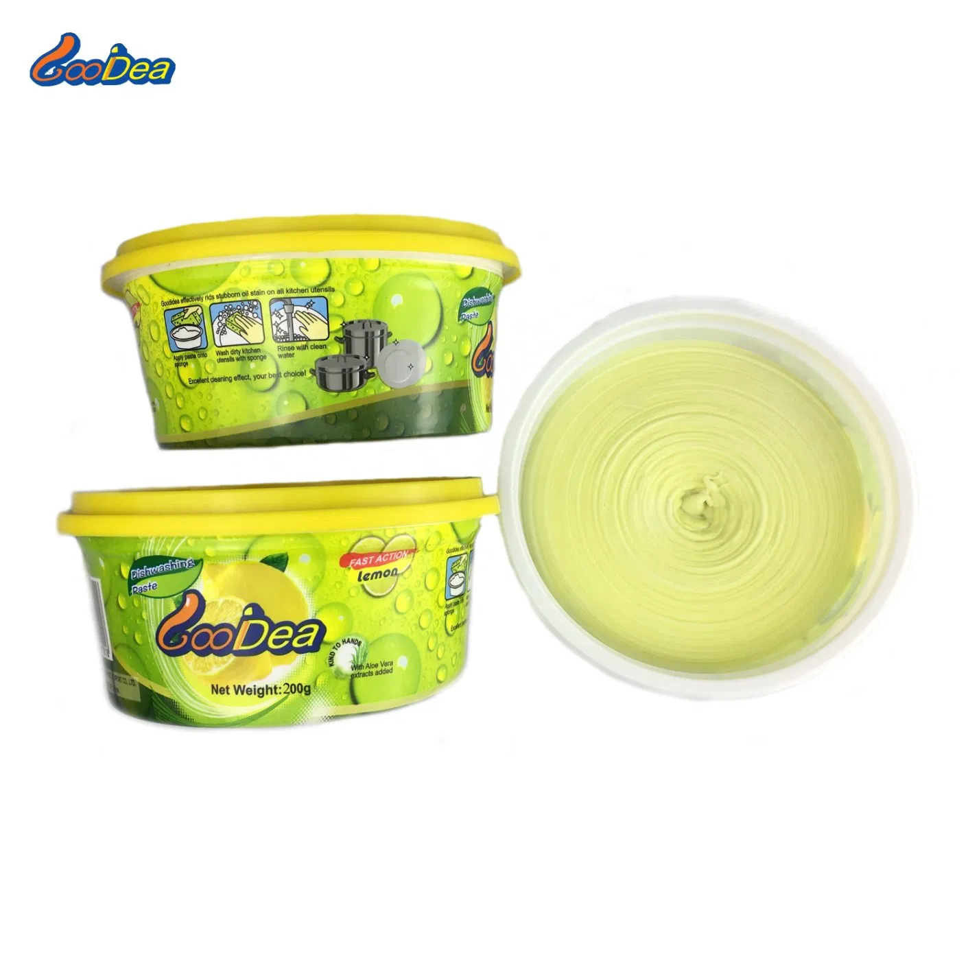 Lemon Flavor Hot Sales Wholesales Price Good Smell 200g Dishwashing Paste for Washing Dish Detergent, Bowl, etc
