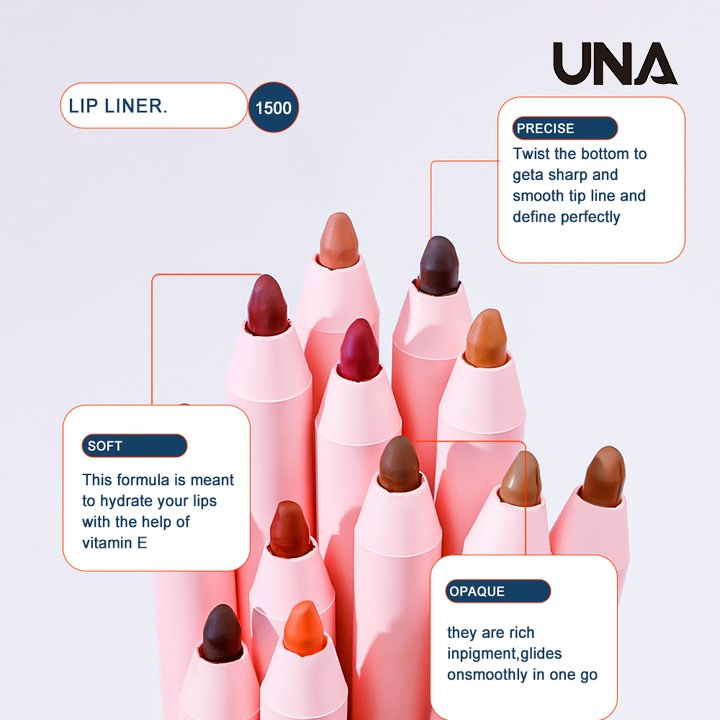 Wholesale Organic Nude Long Lasting Waterproof Matte Cream Lipliner Vegan Private Label Pink Retractable Crayon Lip Liner Vendor
