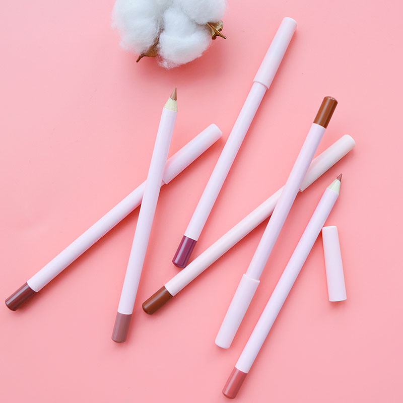 Private Label Vegan Natural Waterproof Lip Liner Brown Lip Liner High Pigmented Matte Lipliner Pencil