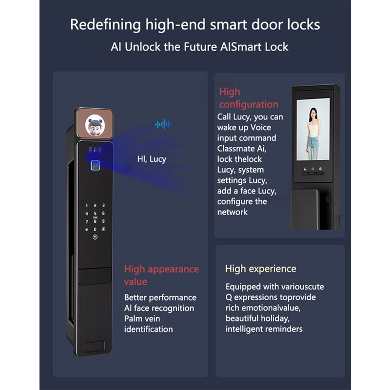 Ai Wake up 3D Face Palm Vein Unlock Smart Lock