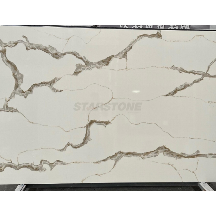 Artificial White Luxury Decorative Wall Tile Floor Modern Sintered Stone