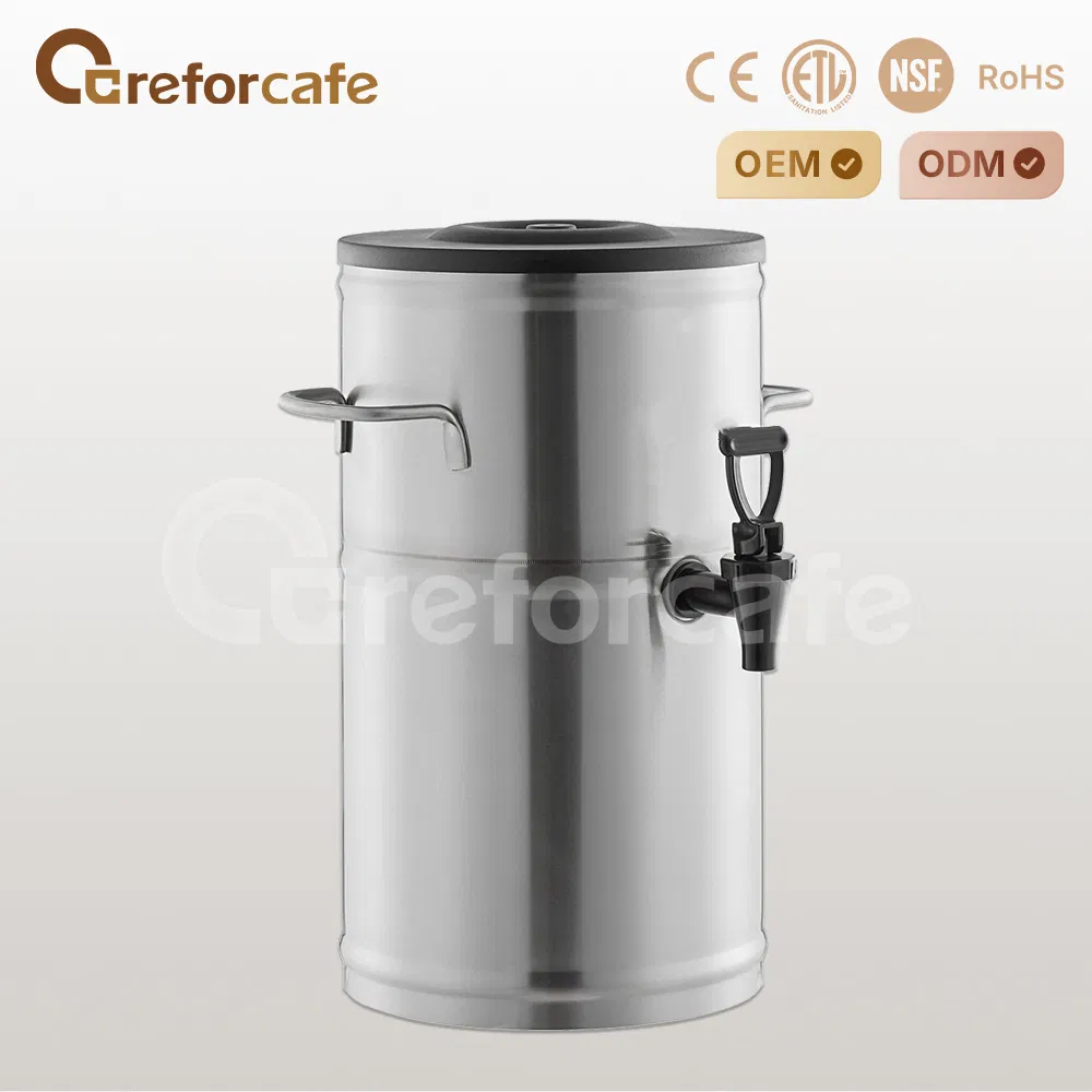 Restaurant Stainless Steel Drink Soy Milk Water Coffee Server Commercial Beverage Round Ice Tea Dispensers