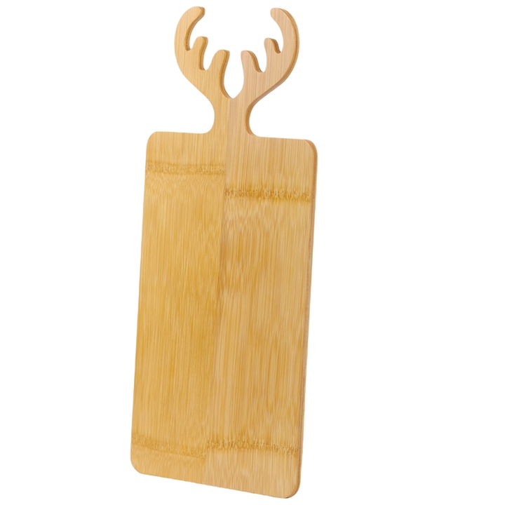 Bamboo Household Two-Piece Set of Deer Antler Shaped Fruit Cheese Board