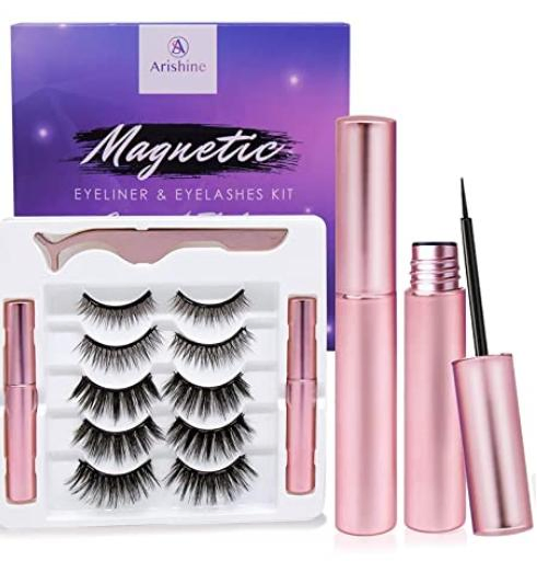 Wholesale 5 Pairs Magnetic Eyeliner and Lashes with Reusable Lashes
