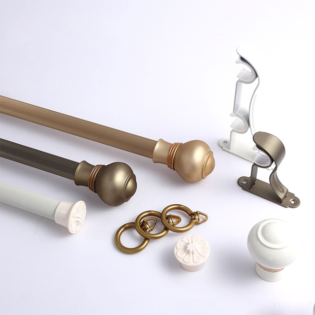 Color Powder Coated Extrusion Aluminum Curtain Rod Pole