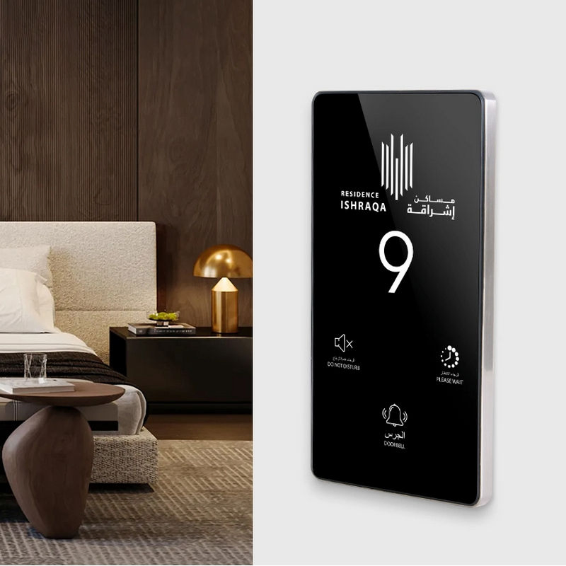 Ezd Wall Mounting Illuminated Door Number Signages with Doorbell Systems for Hotel