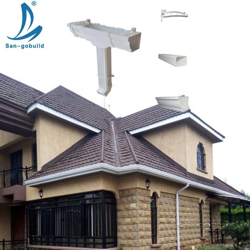 Rain Water Seamless Gutter Roofing 5K/6K/7K Aluminium Rain Gutter Down Pipe