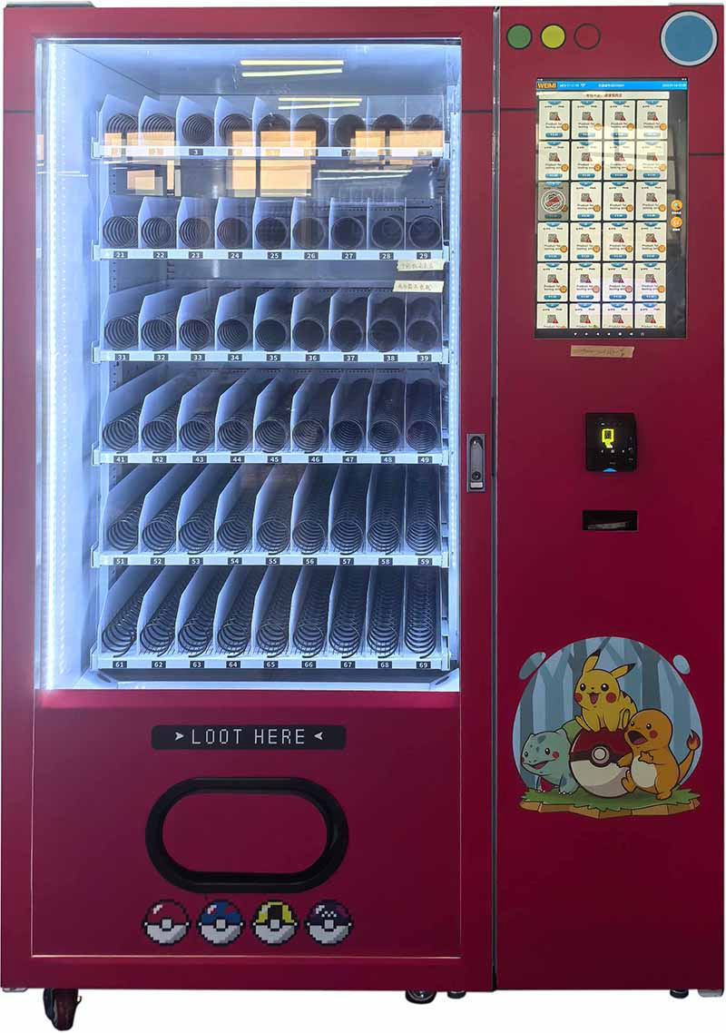 Weimi Automatic Pokemon Vending Machine Trading Card with Custom Sticker Japan Australia Market