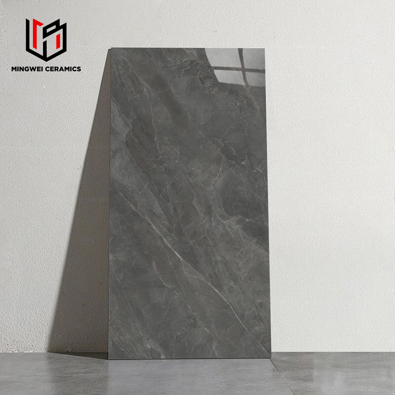 Soft Taupe Marble Look Porcelain Tile Polished Surface for Modern Decor 600X1200mm Direct