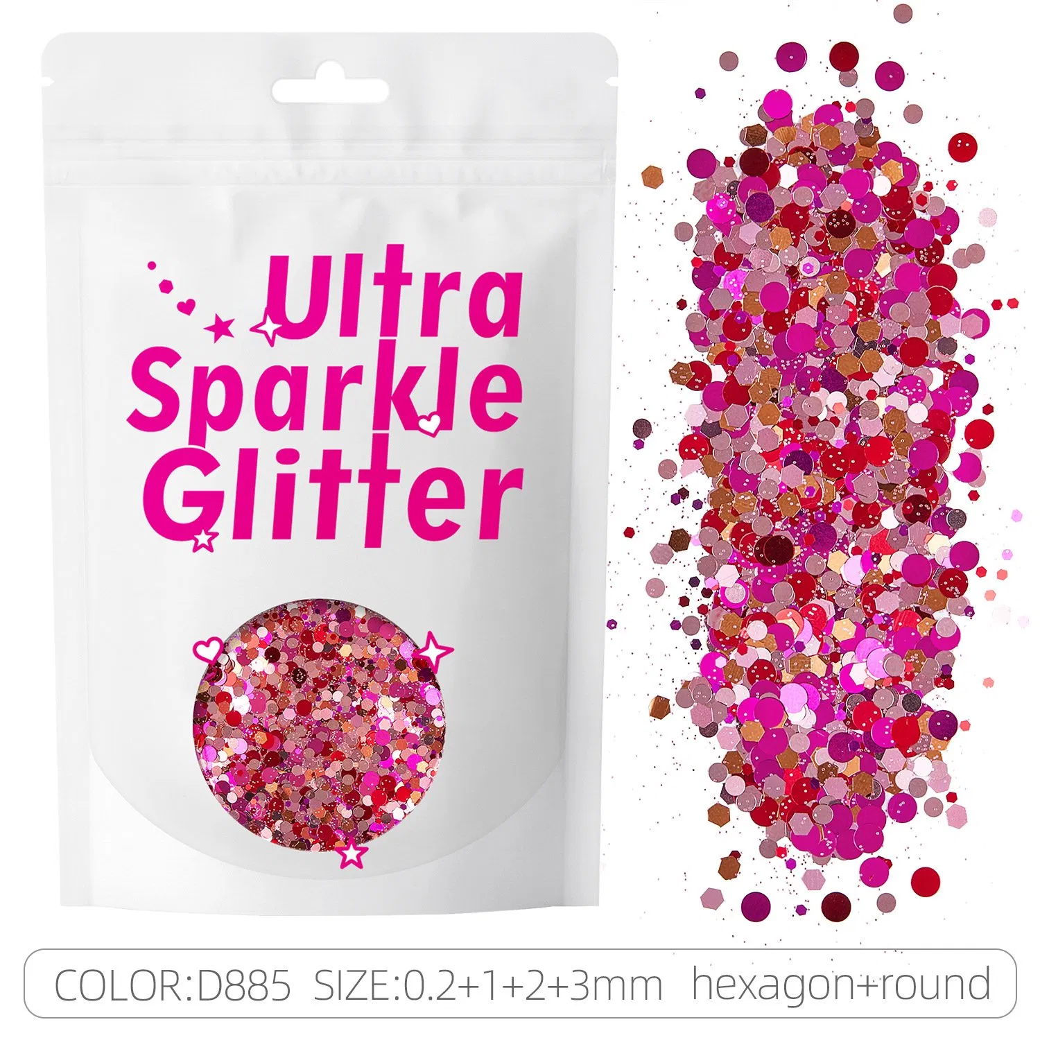 Eco-Friendly Cosmetic Holographic Chunky Glitter Chameleon Loose Mixed Ultra Sparkle Glitter Bulk