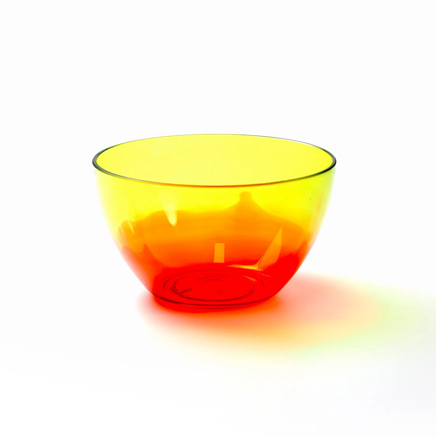 High Quality Ombre Acrylic Bowl PS Ms Plastic Round Kitchen Salad Bowl
