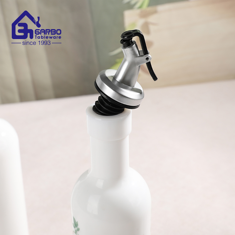 New Printing Decal White Opal Glass Bottles with Pump for Shampoo Body Lotion Oil Sauce Liquid Customized Perfume Bottle