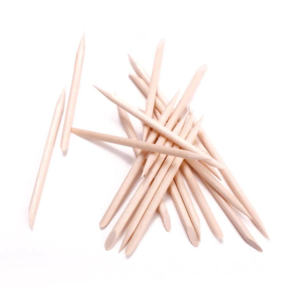 100PCS Wood Nail Sticks Wooden Cuticle Pusher Other Nails Art Stick Removal Manicure Supplies Tools