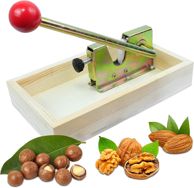 Wooden Hand Cashew Walnuts Macadamia Pecan Nuts Cracker Opener Machine Nutcracker