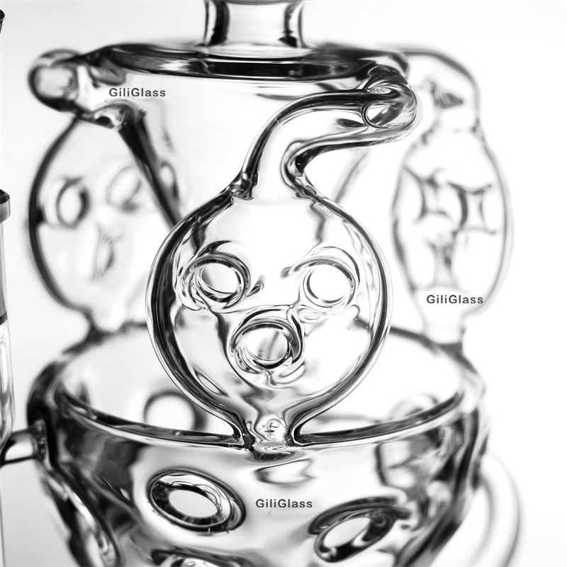 Gw-263 Giliglass 11 Inches Oil DAB Rig Shisha Hookah Smoking Glass Water Pipe DAB Rig Glass Recycler