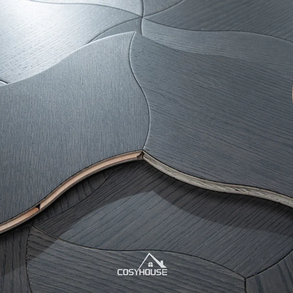 Hot Sale Manufacture Quality Parquet Oak Wood Cold Color Wire Brushed Flooring