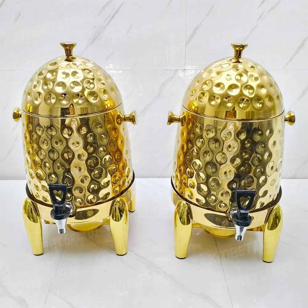 12L Gold Stainless Steel Beverage Machine Hotel Catering Beverage Container Cold Drinks