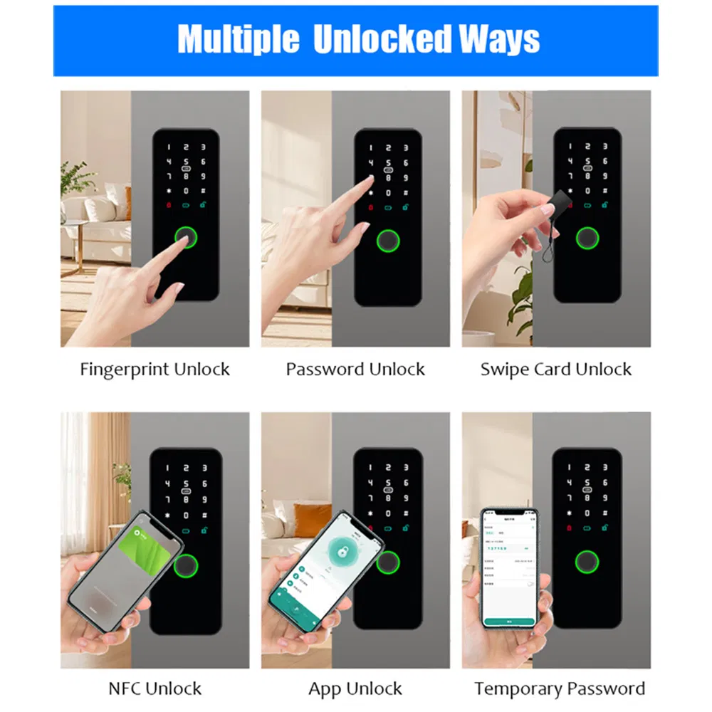 Wafu Wireless Fingerprint Digital Tuya APP Remote Control Security Home Door Lock