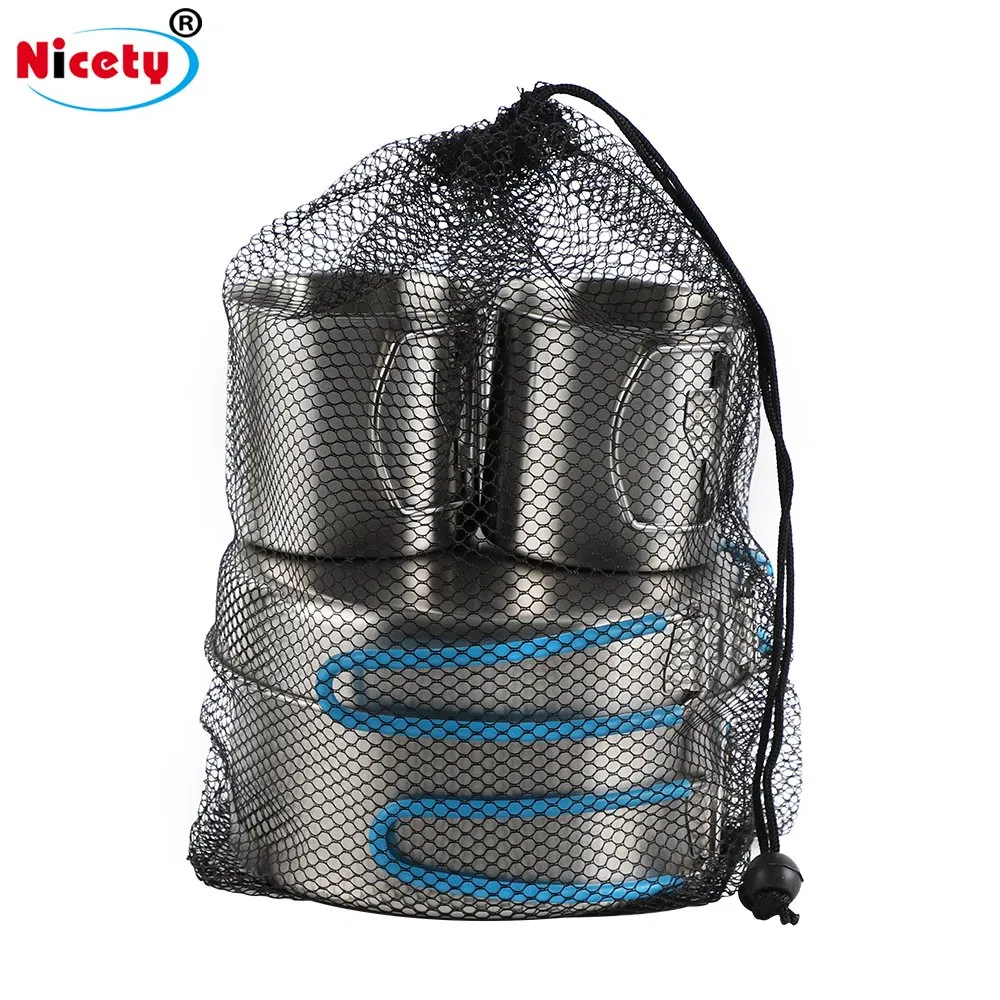 Eight-Piece Hiking Portable Cup Pot Pan Cooking Ware Camping Cookware Set