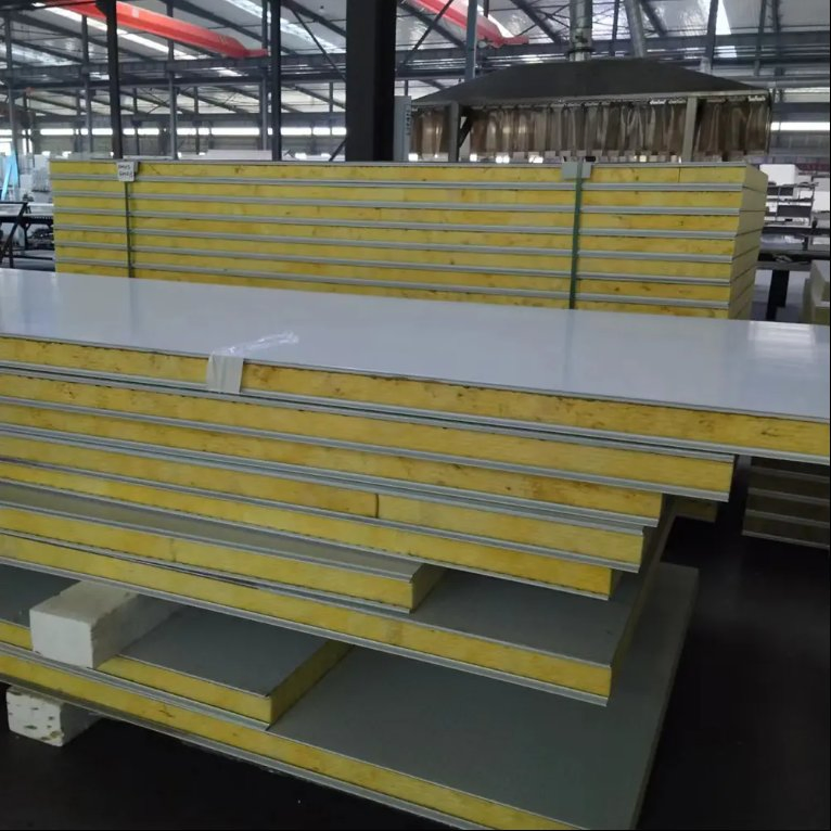Building Materials Wall Panels PU Sandwich Composite Roof Panel Rock Wool Isopur