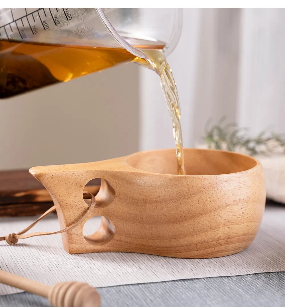 Classic Portable Acacia Wood Mugs for Coffee and Tea Lovers