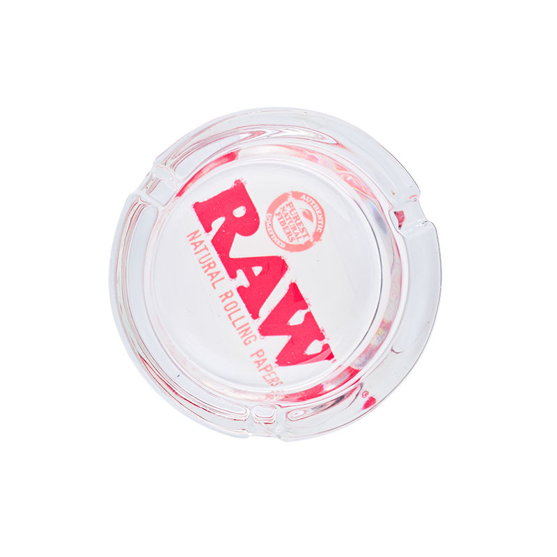 2024 Wholesale Raw Ashtray Glass Astray Custom Logo Round Crystal Glass Cigar Ashtray